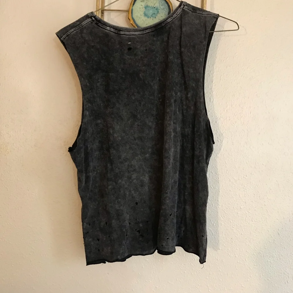 Washed Grey Distressed Tank - Picture 4 of 6